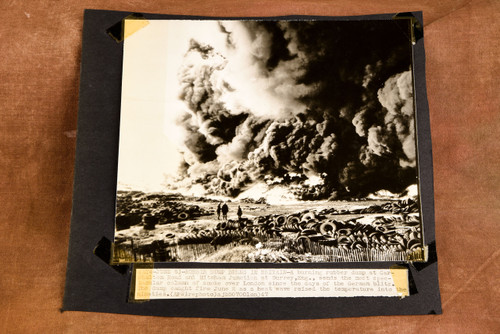 Surrey England Rubber Dump Fire Near London 9 x 8 1947 AP Wire Photo V38