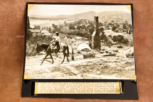 Chatsworth Brush Fire Aftermath California 8¼ x 7¾ 1947 AP Wire Photo V37