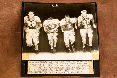 College Football All-Star Backs vs Chicago Bears 8x8 1947 AP Wire Photo V37