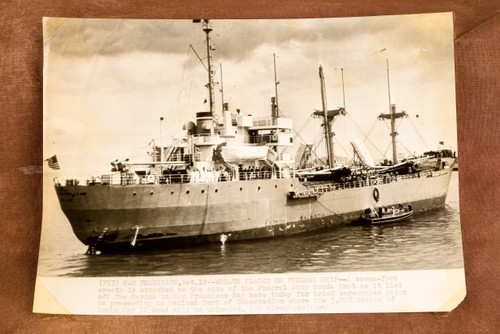 Funeral Ship Honda Knot WWII Dead 8½x6¼ 1947 AP Wire Photo V37