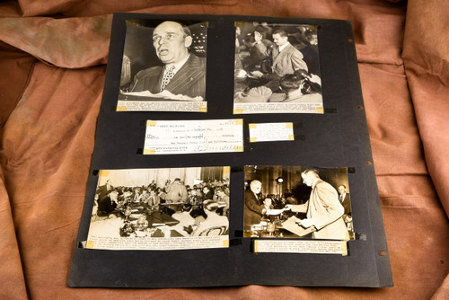 Howard Hughes Senate Hearings 18¾x23 1947 4 AP Wire Photos Display V34