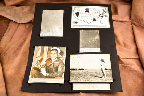 Flying Saucers 1947 AP Wire Photo Display UFO Collection 18¾x23 V38