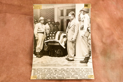 Senator Theodore G. Bilbo Funeral Guard of Honor 6¼x9 1947 AP Wire Photo V32