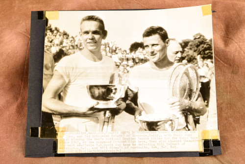 Jack Kramer Ted Schroeder National Doubles Tennis 8¾x7⅜ 1947 AP Wire Photo V34
