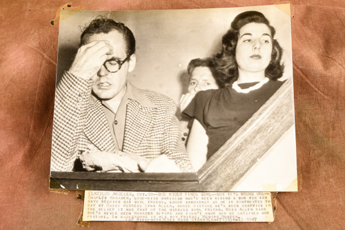 Charles Harader Lynn Allen Missing Girlfriend Mix-Up 8x7⅜ 1947 AP Wire Photo V30