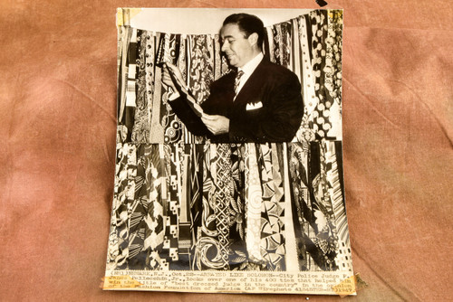 Newark Judge James Pellecchia Best Dressed 400 Ties 6¾x9 1947 AP Wire Photo V33