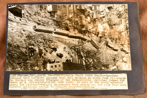 Pennsylvania Railroad Golden Triangle Wreck 10x7¼ 1947 AP Wire Photo V31
