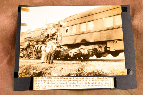 Fatal Train Collision Missouri Pacific Jacksonville 9½x7 1947 AP Wire Photo V34
