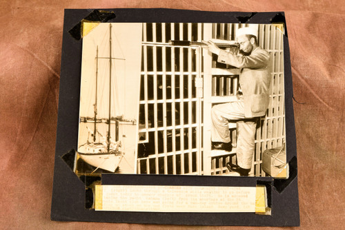 Grand Theft Yacht San Francisco Man Charged 7½ x 7¼ 1947 AP Wire Photo V36