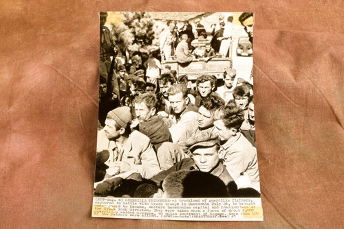 Greek Civil War Guerrilla Prisoners Macedonia 6¼ x 8¾ 1947 AP Wire Photo V32