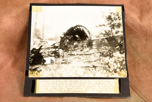 B-29 Superfortress Crash Kills 9 Eglin Field FL 1947 7⅝x7⅝ AP Wire Photo V35