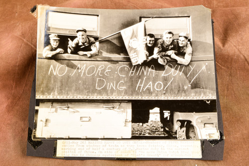 Fifth Marines Leave Peiping China After 50 Years 1947 8¾x7¼ AP Wire Photo V37