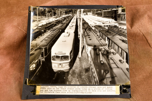 St Louis Transit Strike Idles Streetcars Buses 1947 8½x8 AP Wire Photo V31