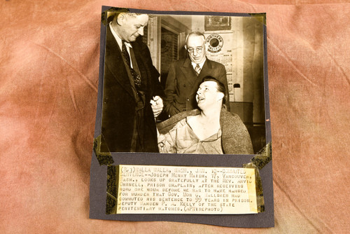 Teen Spared Hanging 1 Hour Before Execution WA 6x7¾ 1947 AP Wire Photo V39