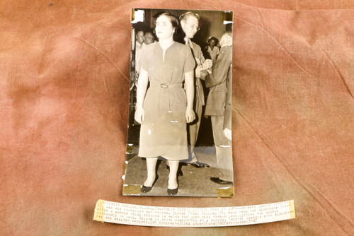 Heiress Parent Murder Trial Louise Overell 4¼x8½ 1947 AP Wire Photo V39
