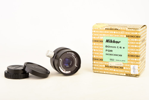 Nikon Nikkor 80mm f/4 Lens for Nikonos Underwater Camera w Box NEAR MINT V28