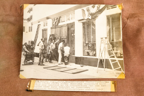Miami Hurricane Prep Biscayne Blvd 8½x6½ 1947 AP Wire Photo V30