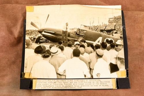 Paul Mantz Wins Bendix Trophy in P-51 Cleveland OH 8¾x7½ 1947 AP Wire Photo V37