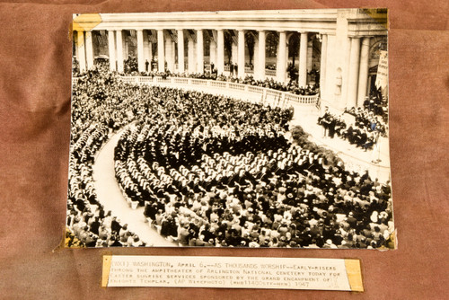 Thousands Attend Arlington Cemetery Easter Service 8⅜x6⅜ 1947 AP Wire Photo V39