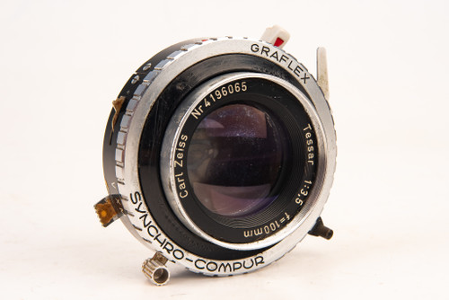 Carl Zeiss Tessar 100mm f/3.5 Large Format Lens in Synchro Compur Shutter V28