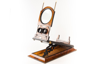 Graphoscope Pliant Circa 1880 - Loupe Visionneuse Pour Vue Stéréo