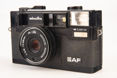 Minolta Hi-Matic AF 35mm Film Camera w Rokkor 38mm Lens AS-IS