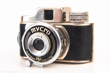 昭和ロマン宝物70年前の古い小さいカメラMycroⅢA Sanwa Mycro Subminiature Camera 14x14mm Exposures on Rollfilm フィルムカメラ