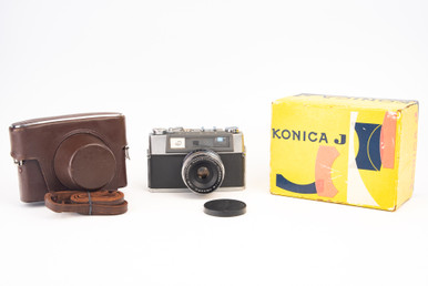 Konica J 35mm Film Rangefinder Camera with Hexar-K 45mm f/2.8 Lens