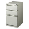 Full-width Pull 20 Deep Mobile Pedestal File, 3-drawer: Box/box/file, Letter, Light Gray, 15 X 19.88 X 27.75