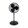 16" 3-speed Oscillating Pedestal Stand Fan, Metal, Plastic, Black