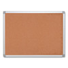 Earth Cork Board, 24 X 18, Tan Surface, Silver Aluminum Frame