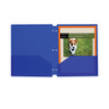 Two-pocket Heavyweight Poly Portfolio Folder, 3-hole Punch, 11 X 8.5, Blue, 25/box - CLI32935