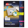 Vibrant Laser Color-print Labels W/ Sure Feed, 1.25 X 2.38, White, 450/pack