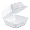 Foam Hinged Lid Containers, 5.38 X 5.5 X 2.88, White, 500/carton