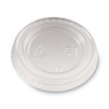 Plastic Portion Cup Lid, Fits 1 Oz Portion Cups, Clear, 4,800/carton