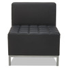 Alera Qub Series Armless L Sectional, 26.38w X 26.38d X 30.5h, Black