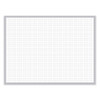 1 X 1 Grid Magnetic Whiteboard, 48.5 X 36.5, White/gray Surface, Satin Aluminum Frame