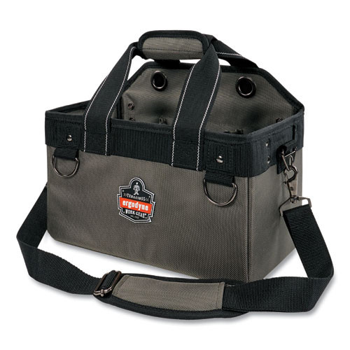 Arsenal 5844 Bucket Truck Tool Bag With Tethering Attachment Points, 8 Compartments, 13 X 7.5 X 7.5, Gray