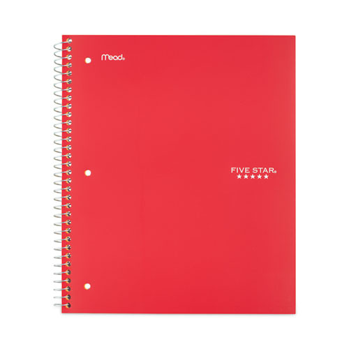 Wirebound Notebook With Two Pockets, 1-subject, Wide/legal Rule, Red Cover, (100) 10.5" X 8" Sheets