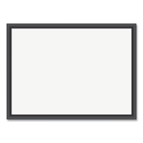 Magnetic Dry Erase Board With Wood Frame, 23 X 17, White Surface, Black Frame