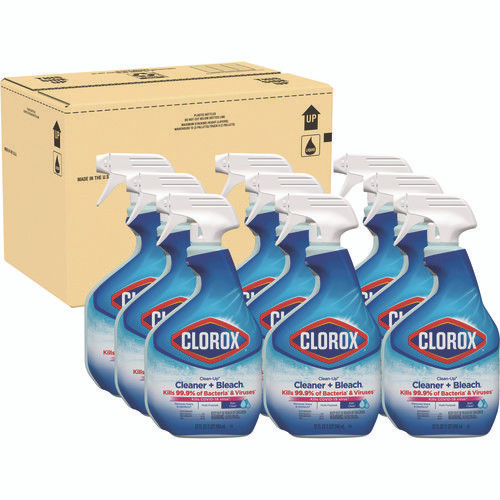 Clean-up Cleaner + Bleach, 32 Oz Spray Bottle, Fresh Scent, 9/carton