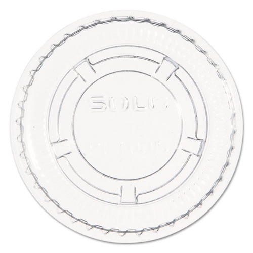 Portion/souffle Cup Lids, Fits 0.5 Oz To 1 Oz Cups, Pet, Clear, 125 Pack, 20 Packs/carton