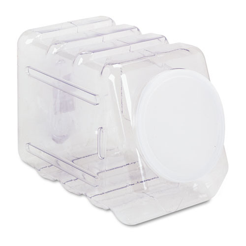 Interlocking Storage Container With Lid, Clear Plastic