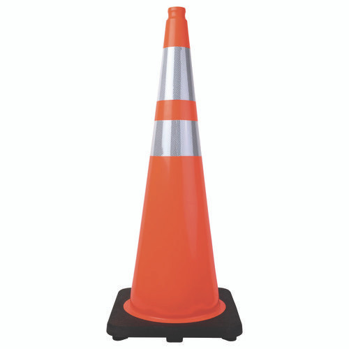 Tatco Traffic Cone, 14.5 X 1 X 36, Orange/silver