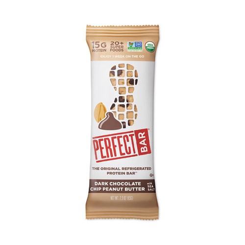 Refrigerated Protein Bar, Dark Chocolate Peanut Butter With Sea Salt, 2.3 Oz Bar, 16/carton