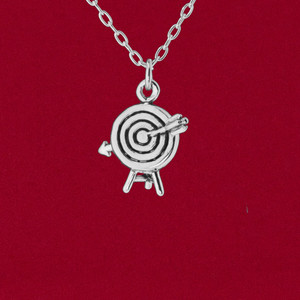 925 sterling silver archery target charm pendant