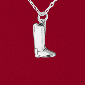 925 sterling silver Eastern style equestrian riding boot charm pendant