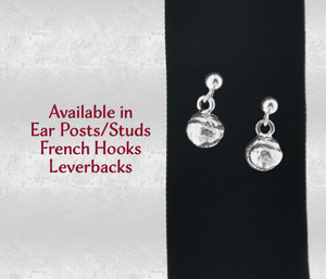 925  sterling silver tennis ball charm earrings