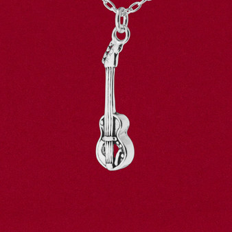 925 sterling silver bass guitar musical instrument charm pendant