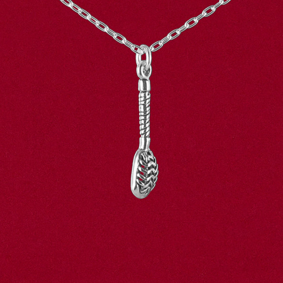 925 sterling silver lacrosse stick charm pendant